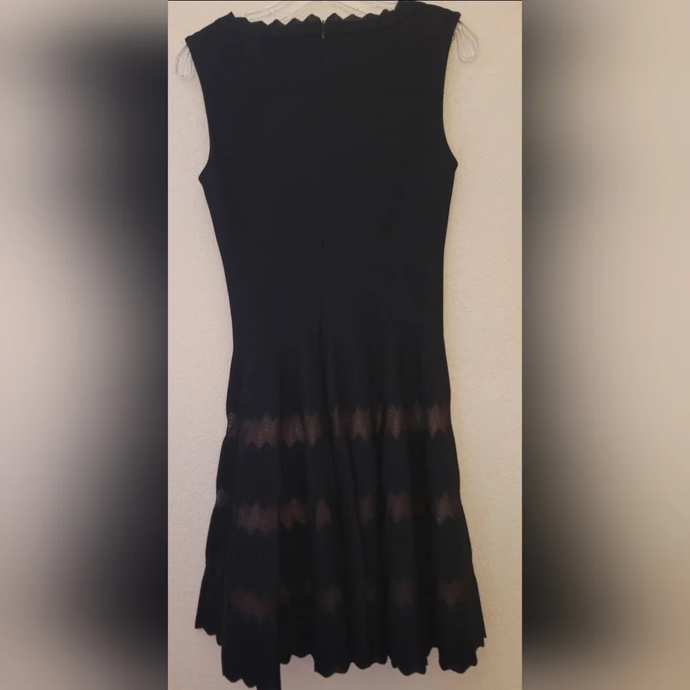 Alaia Black Scalloped Jaquard Fit And Flare Skater Dress Womens Size 42/US S - Picture 9 of 16
